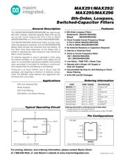 MAX291CPA+ Datenblatt PDF