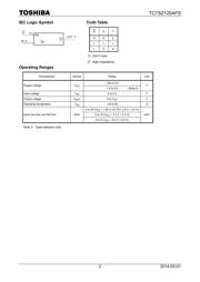 TC7SZ125AFS(TPL3) 数据规格书 2