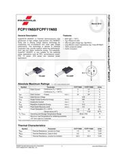 FCPF11N60T 数据规格书 1