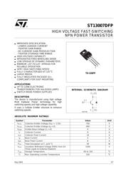 ST13007DFP Datenblatt PDF