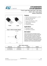 STGW60H65FB datasheet.datasheet_page 1