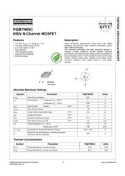 FQB7N65CTM 数据规格书 1