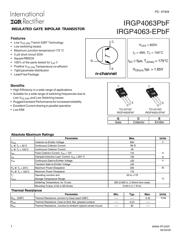 IRGP4063PBF Datenblatt PDF