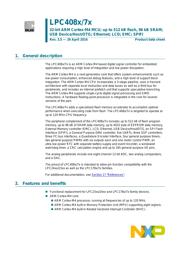 LPC4088FET208,551 Datenblatt PDF