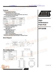 ATF16V8B 数据规格书 1