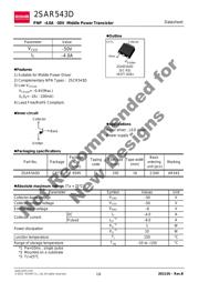 2SAR543DTL datasheet.datasheet_page 1