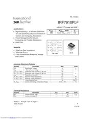 IRF7910TRPBF 数据规格书 1