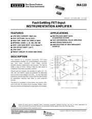 INA110KU 数据规格书 1
