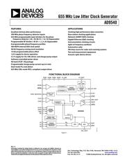 AD9540BCPZ-REEL7 数据规格书 1