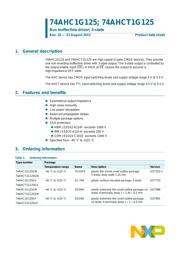 74AHC1G125GW,125 Datenblatt PDF