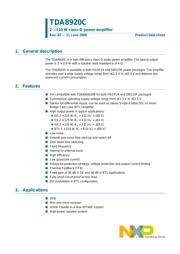 TDA8920CTH/N1 datasheet.datasheet_page 1