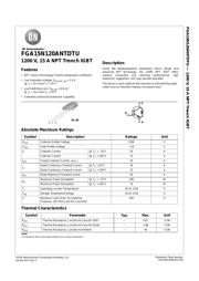 FGA15N120ANTDTU-F109 Datenblatt PDF