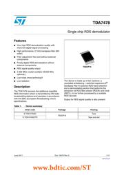 AD7478ARTZ datasheet.datasheet_page 1