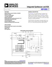 ADF4360-7BCPZRL 数据规格书 1