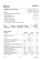 SPB20N60C3XT datasheet.datasheet_page 1