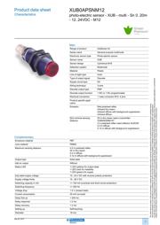 XUB0APSNM12 datasheet.datasheet_page 1