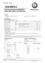 2SK4087LS-1E Datenblatt PDF