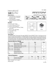 IRF8707GTRPBF Datenblatt PDF