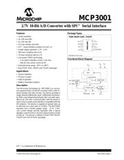 MCP3001-I/SN 数据规格书 1