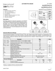 AUIRFS4310TRR 数据规格书 1