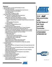 AT90USB162-16AU Datenblatt PDF