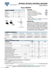 IRFR9220TRPBF 数据规格书 1