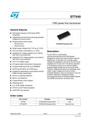 ST7540TR 数据规格书 1