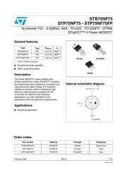 STP75NF75 Datenblatt PDF