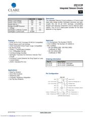 ITC117PTR 数据规格书 1
