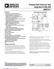 AD9518-3/PCBZ 数据规格书 1