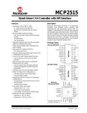 MCP2515-I/SO 数据规格书 1