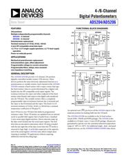 AD5204BRZ10 Datenblatt PDF