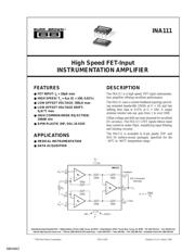 INA111BU Datenblatt PDF