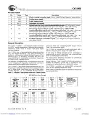 CY25561 数据规格书 2
