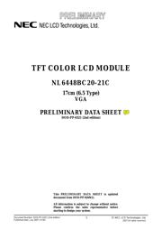 NL6448BC20-21C 数据规格书 1