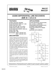 INA137PA datasheet.datasheet_page 1