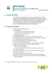 PCF8576CU-2-F2 数据规格书 1