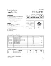 IRF8113TRPBF Datenblatt PDF