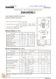 2SA1015 datasheet.datasheet_page 1