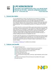 LPC4330FET256,551 Datenblatt PDF