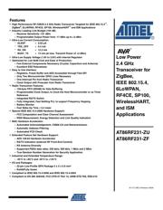 AT86RF231-ZF Datenblatt PDF