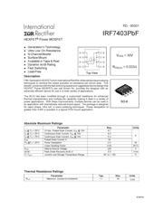 IRF7403PBF Datenblatt PDF