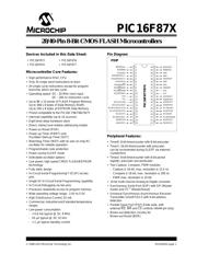PIC16F877T-20/PT 数据规格书 1