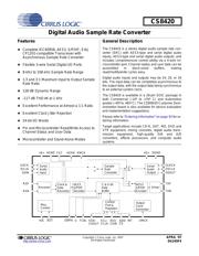 CS8420-CS Datenblatt PDF