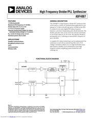 ADF4007 数据规格书 1