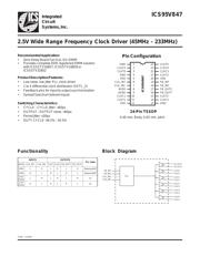 ICS95V847AGIT 数据规格书 1