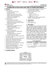TLV320AIC3106IZQER Datenblatt PDF