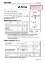 2SA1015 datasheet.datasheet_page 1