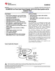 DS100BR410SQE/NOPB 数据规格书 1