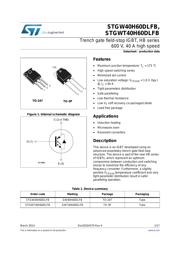 STGW40H60DLFB datasheet.datasheet_page 1